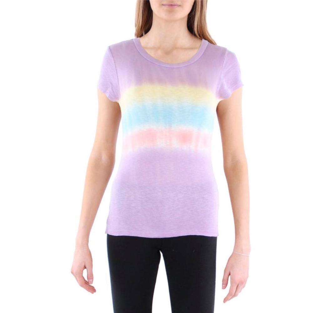 ANTHROPOLOGIE MARONIE
TIE DYE KNIT T-SHIRT  Women's Purple Tie-Dye Tops Sm New